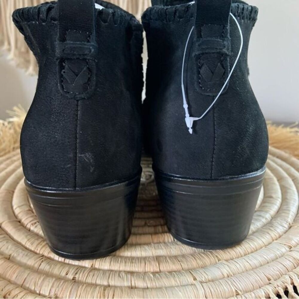 JACK ROGERS Women's Layla Black Suede Heeled Ankle Boots Size 11 - Picture 6 of 16